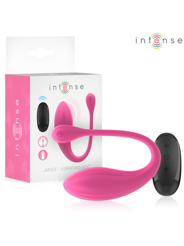 INTENSE JANICE VIBRADOR U DOBLE ESTIMULACION 10 VIBRACIONES ROSA CONTROL REMOTO