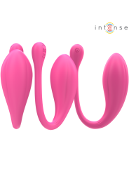 INTENSE JANICE VIBRADOR U DOBLE ESTIMULACION 10 VIBRACIONES ROSA CONTROL REMOTO