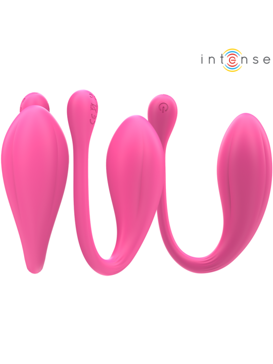INTENSE JANICE VIBRADOR U DOBLE ESTIMULACION 10 VIBRACIONES ROSA CONTROL REMOTO