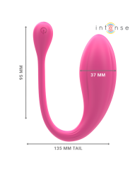 INTENSE JANICE VIBRADOR U DOBLE ESTIMULACION 10 VIBRACIONES ROSA CONTROL REMOTO