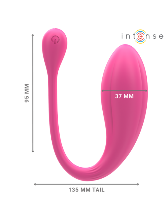 INTENSE JANICE VIBRADOR U DOBLE ESTIMULACION 10 VIBRACIONES ROSA CONTROL REMOTO