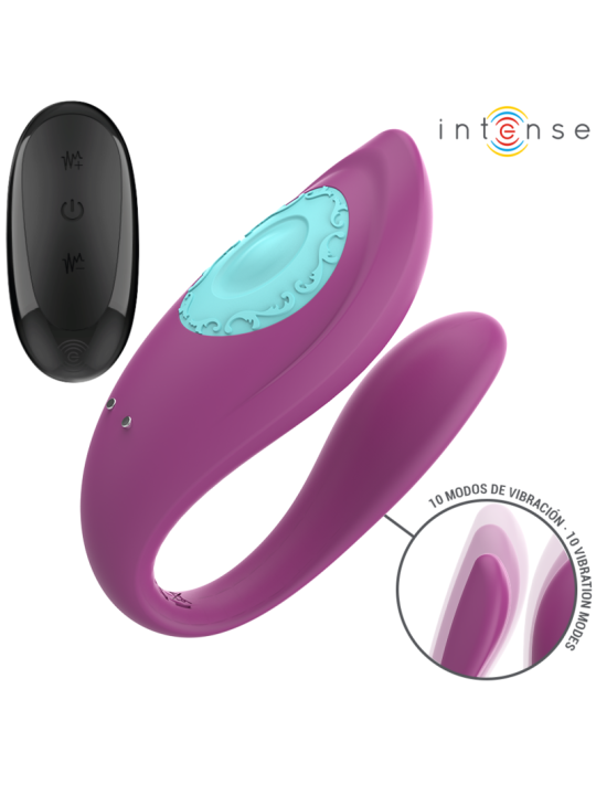INTENSE ANNIE ESTIMULADOR VIBRADOR FORMA DE U MORADO CONTROL REMOTO
