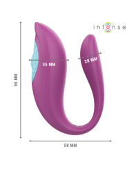 INTENSE ANNIE ESTIMULADOR VIBRADOR FORMA DE U MORADO CONTROL REMOTO