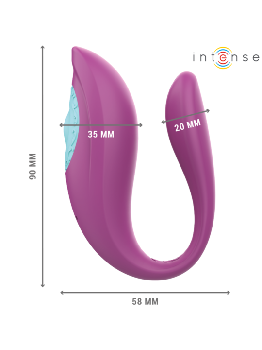 INTENSE ANNIE ESTIMULADOR VIBRADOR FORMA DE U MORADO CONTROL REMOTO