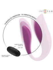 INTENSE ANNIE ESTIMULADOR VIBRADOR FORMA DE U MORADO CONTROL REMOTO