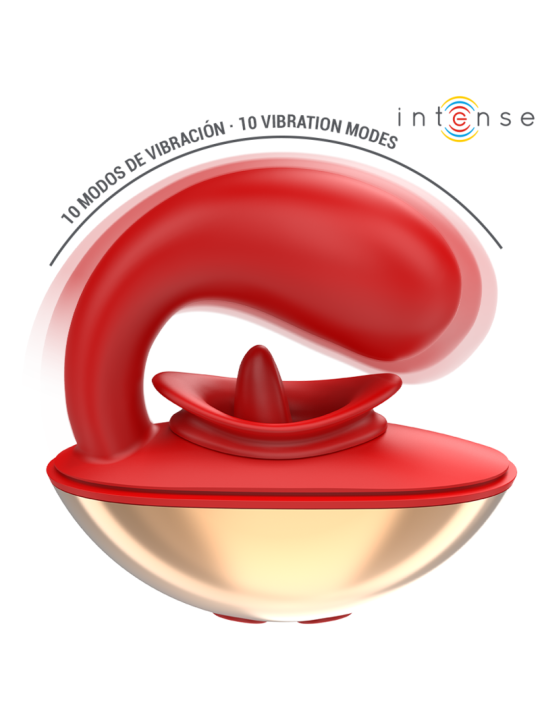 INTENSE MARIAH VIBRADOR ESTIMULADOR EN FORMA DE U 10 VIBRACIONES ROJO