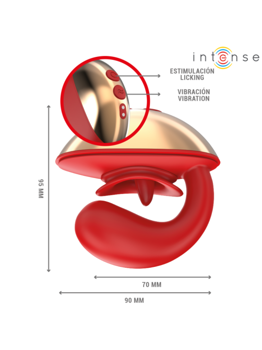 INTENSE MARIAH VIBRADOR ESTIMULADOR EN FORMA DE U 10 VIBRACIONES ROJO