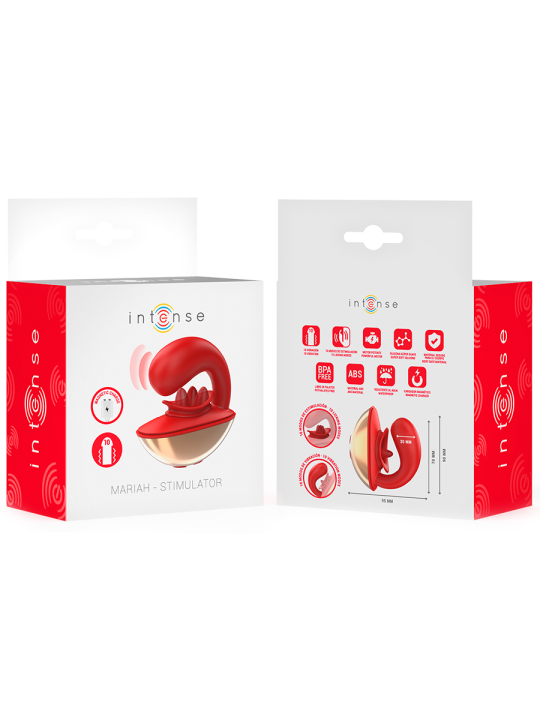 INTENSE MARIAH VIBRADOR ESTIMULADOR EN FORMA DE U 10 VIBRACIONES ROJO