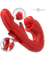 INTENSE NATHY VIBRADOR DOBLE CON BOCA ESTIMULADORA MULTIFUNCION ROJO