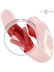 INTENSE NATHY VIBRADOR DOBLE CON BOCA ESTIMULADORA MULTIFUNCION ROJO