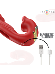 INTENSE NATHY VIBRADOR DOBLE CON BOCA ESTIMULADORA MULTIFUNCION ROJO