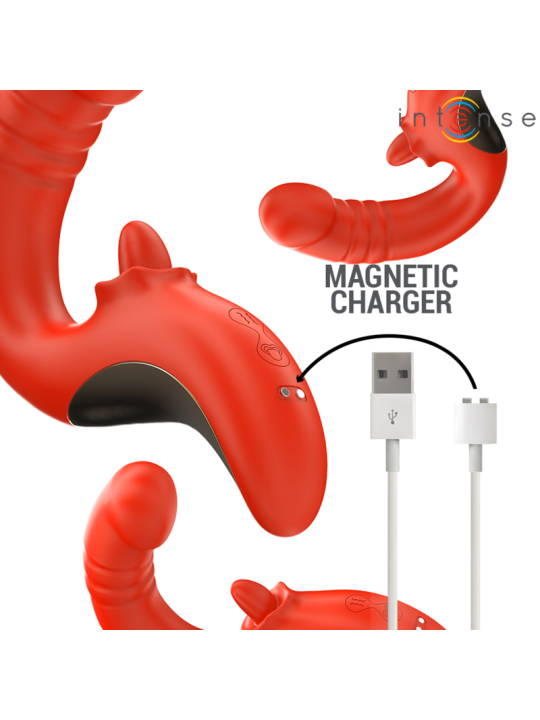 INTENSE PAULINA VIBRADOR ESTIMULADOR EN FORMA DE U ROJO