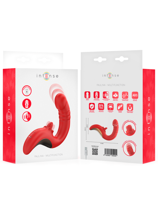 INTENSE PAULINA VIBRADOR ESTIMULADOR EN FORMA DE U ROJO