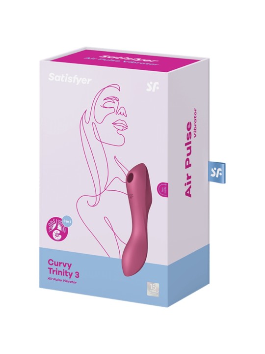 SATISFYER CURVY TRINITY 3 ESTIMULADOR Y VIBRADOR ROJO
