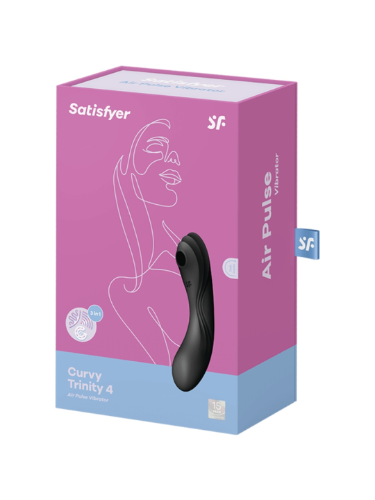SATISFYER CURVY TRINITY 4 ESTIMULADOR Y VIBRADOR NEGRO