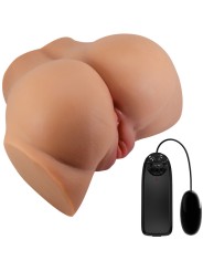 CRAZY BULL EMILIA TRASERO VIBRADOR CON VAGINA Y ANO REALISTICO NATURAL CONTROL REMOTO