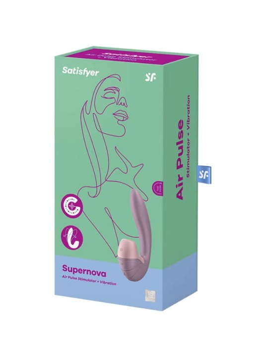 SATISFYER SUPERNOVA ESTIMULADOR Y VIBRADOR ROSA