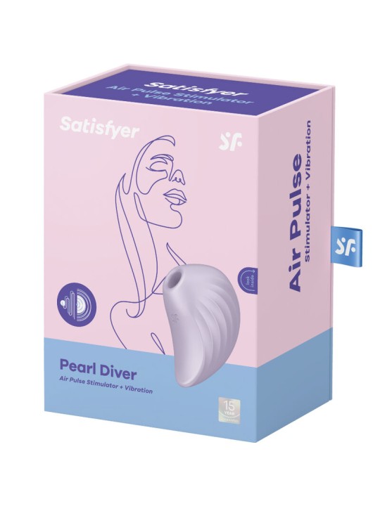 SATISFYER PEARL DIVER ESTIMULADOR Y VIBRADOR VIOLETA
