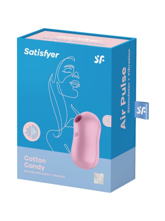 SATISFYER COTTON CANDY ESTIMULADOR Y VIBRADOR LILA