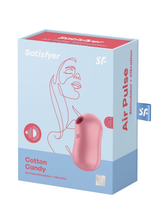 SATISFYER COTTON CANDY ESTIMULADOR Y VIBRADOR LILA
