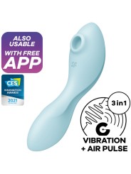 SATISFYER CURVY TRINITY 5 ESTIMULADOR Y VIBRADOR APP AZUL