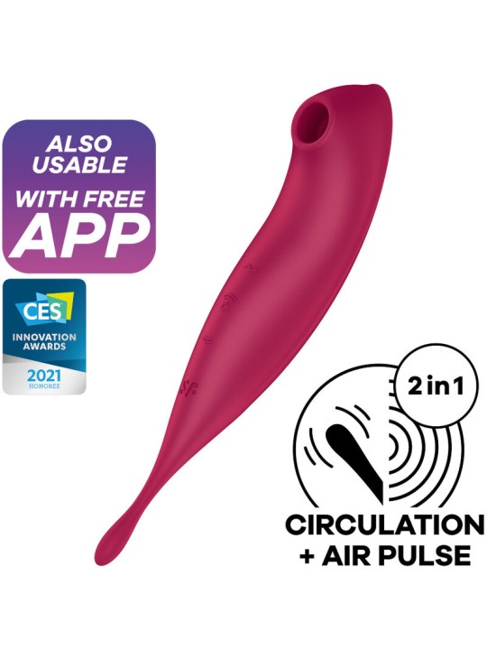 SATISFYER TWIRLING PRO ESTIMULADOR Y VIBRADOR APP VERDE