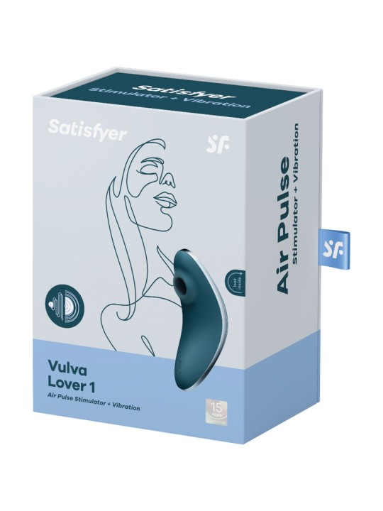 SATISFYER VULVA LOVER 1 ESTIMULADOR Y VIBRADOR AZUL