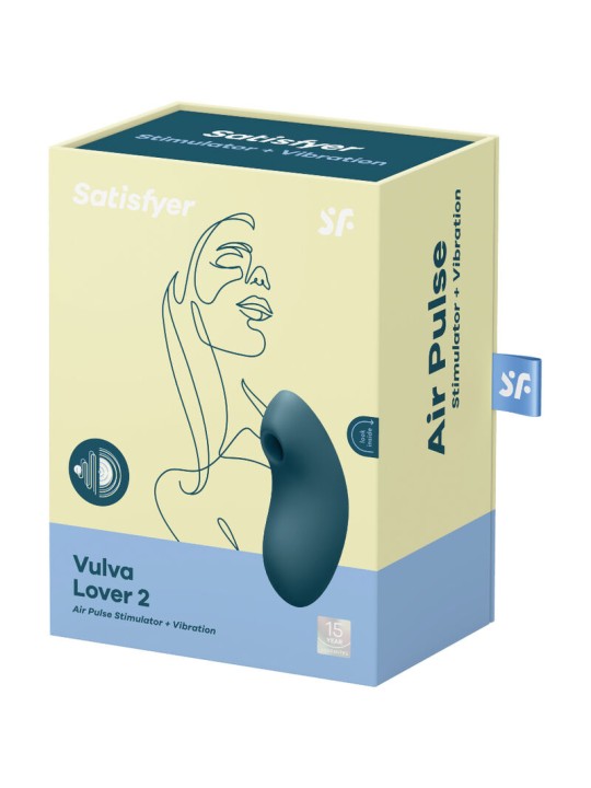 SATISFYER VULVA LOVER 2 ESTIMULADOR Y VIBRADOR AZUL