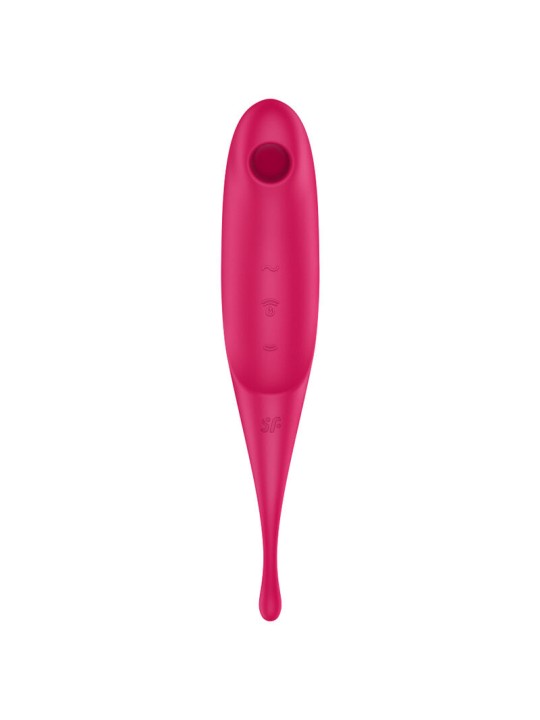 SATISFYER TWIRLING PRO ESTIMULADOR Y VIBRADOR ROJO