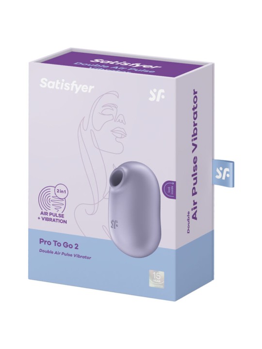 SATISFYER PRO TO GO 2 ESTIMULADOR Y VIBRADOR DOBLE BEIGE