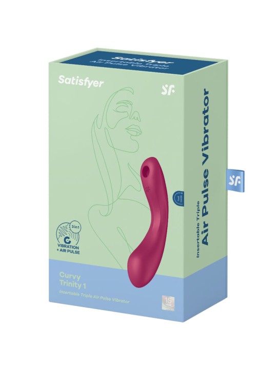 SATISFYER CURVE TRINITY 1 AIR PULSE VIBRATION GRIS