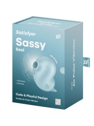 SATISFYER SASSY SEAL ESTIMULADOR VIBRADOR AZUL