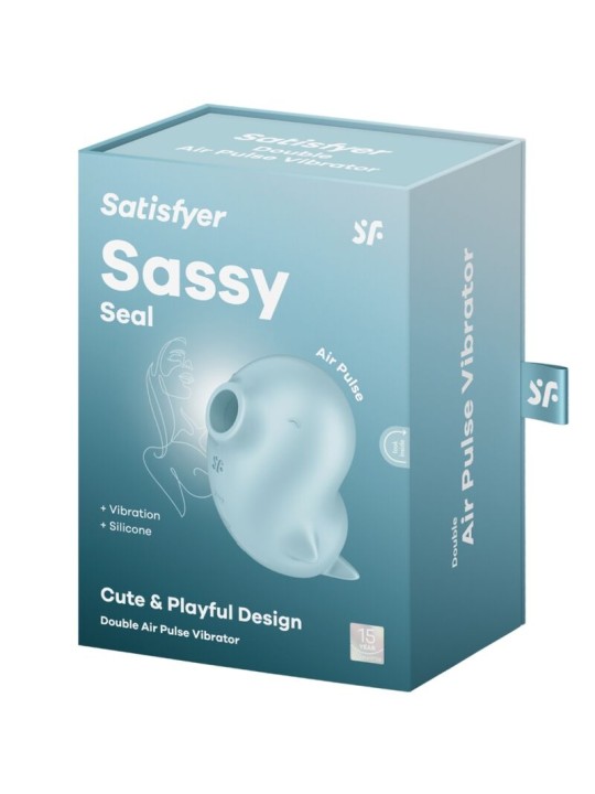 SATISFYER SASSY SEAL ESTIMULADOR VIBRADOR AZUL