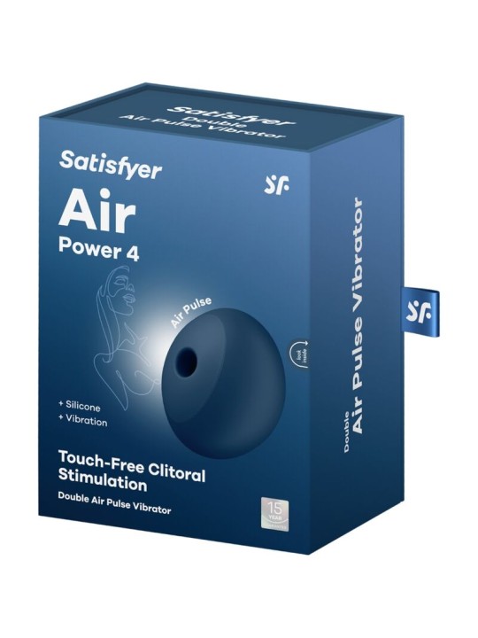 SATISFYER AIR POWER 4 ESTIMULADOR VIBRADOR 12 VIBRACIONES AZUL