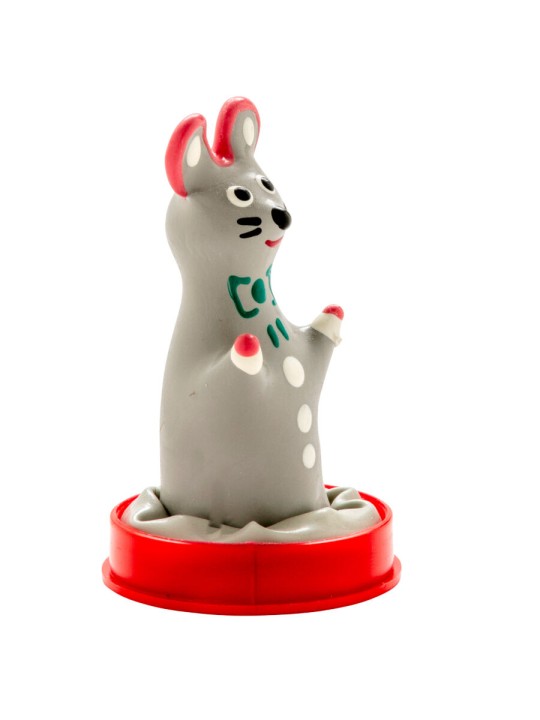 CONDOMERIE PRESERVATIVO DECORATIVO PINTADO A MANO RATON MODELO 1