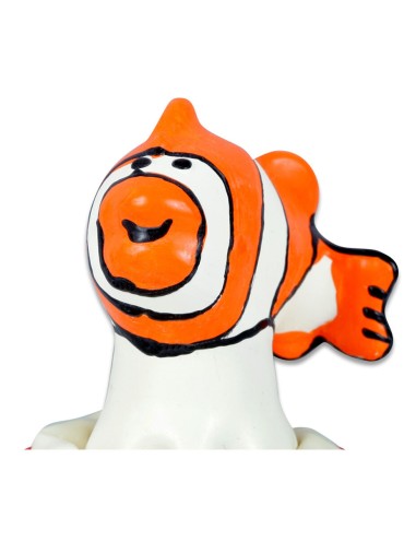 CONDOMERIE PRESERVATIVO DECORATIVO PINTADO A MANO PESCADO NARANJA