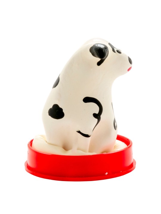 CONDOMERIE PRESERVATIVO DECORATIVO PINTADO A MANO PERRO DALMATA