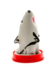 CONDOMERIE PRESERVATIVO DECORATIVO PINTADO A MANO TIBURON MODELO 1