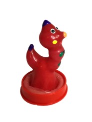 CONDOMERIE PRESERVATIVO DECORATIVO PINTADO A MANO GUSANO