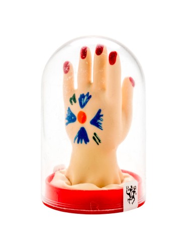 CONDOMERIE PRESERVATIVO DECORATIVO PINTADO A MANO PALMA DE LA MANO MODELO 1