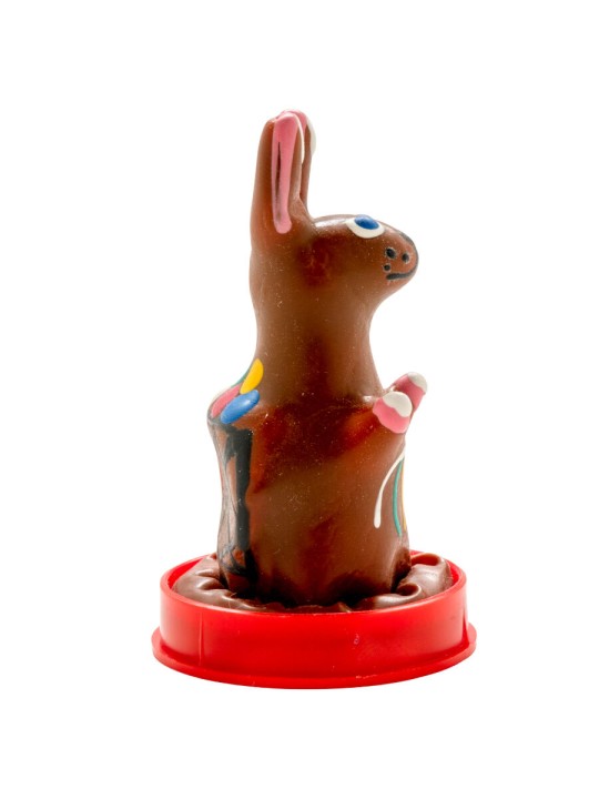 CONDOMERIE PRESERVATIVO DECORATIVO PINTADO A MANO CONEJITO DE PASCUA