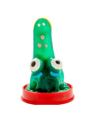 CONDOMERIE PRESERVATIVO DECORATIVO PINTADO A MANO COCODRILO MODELO 1