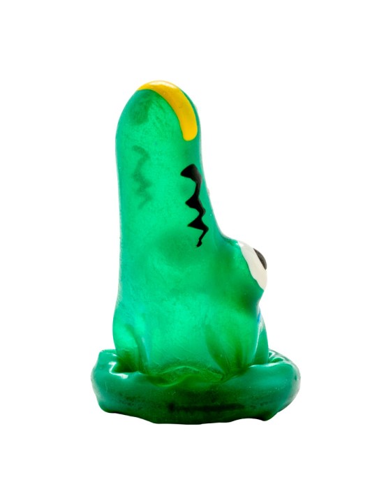 CONDOMERIE PRESERVATIVO DECORATIVO PINTADO A MANO COCODRILO MODELO 1