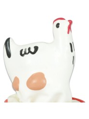 CONDOMERIE PRESERVATIVO DECORATIVO PINTADO A MANO POLLO BLANCO