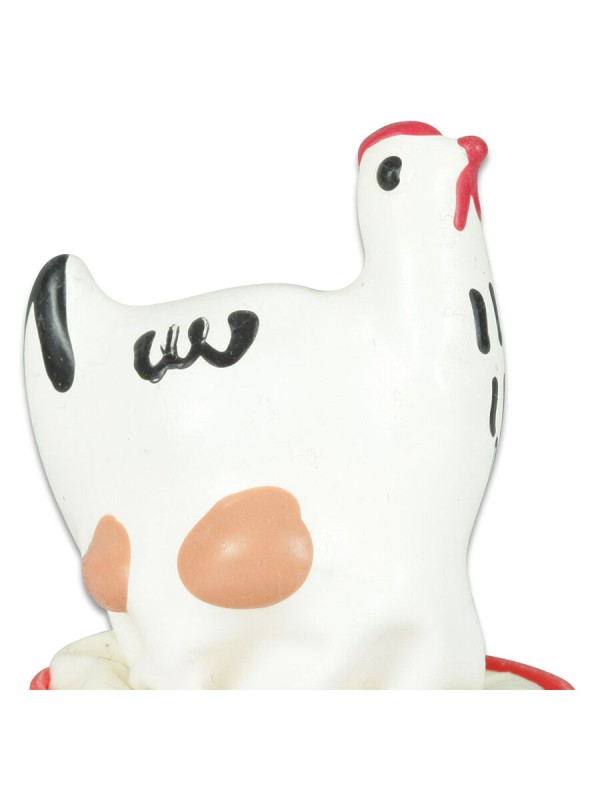 CONDOMERIE PRESERVATIVO DECORATIVO PINTADO A MANO POLLO BLANCO