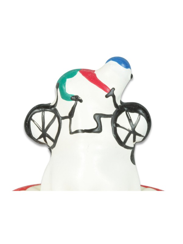 CONDOMERIE PRESERVATIVO DECORATIVO PINTADO A MANO BICICLETA