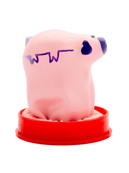 CONDOMERIE PRESERVATIVO DECORATIVO PINTADO A MANO CERDO PEQUENO