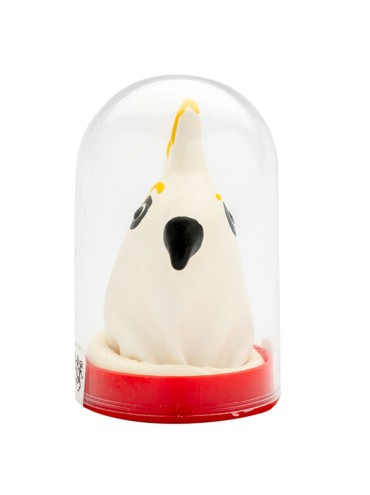 CONDOMERIE PRESERVATIVO DECORATIVO PINTADO A MANO LORO BLANCO