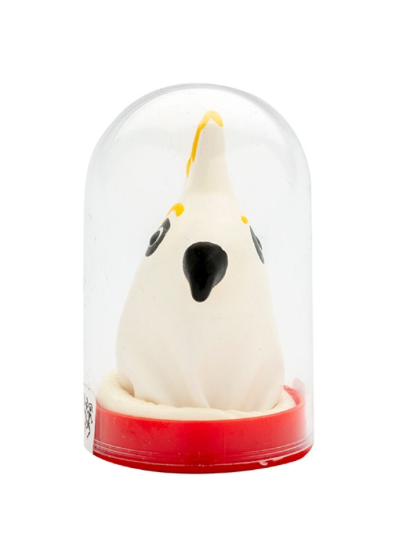 CONDOMERIE PRESERVATIVO DECORATIVO PINTADO A MANO LORO BLANCO