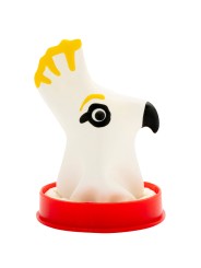 CONDOMERIE PRESERVATIVO DECORATIVO PINTADO A MANO LORO BLANCO